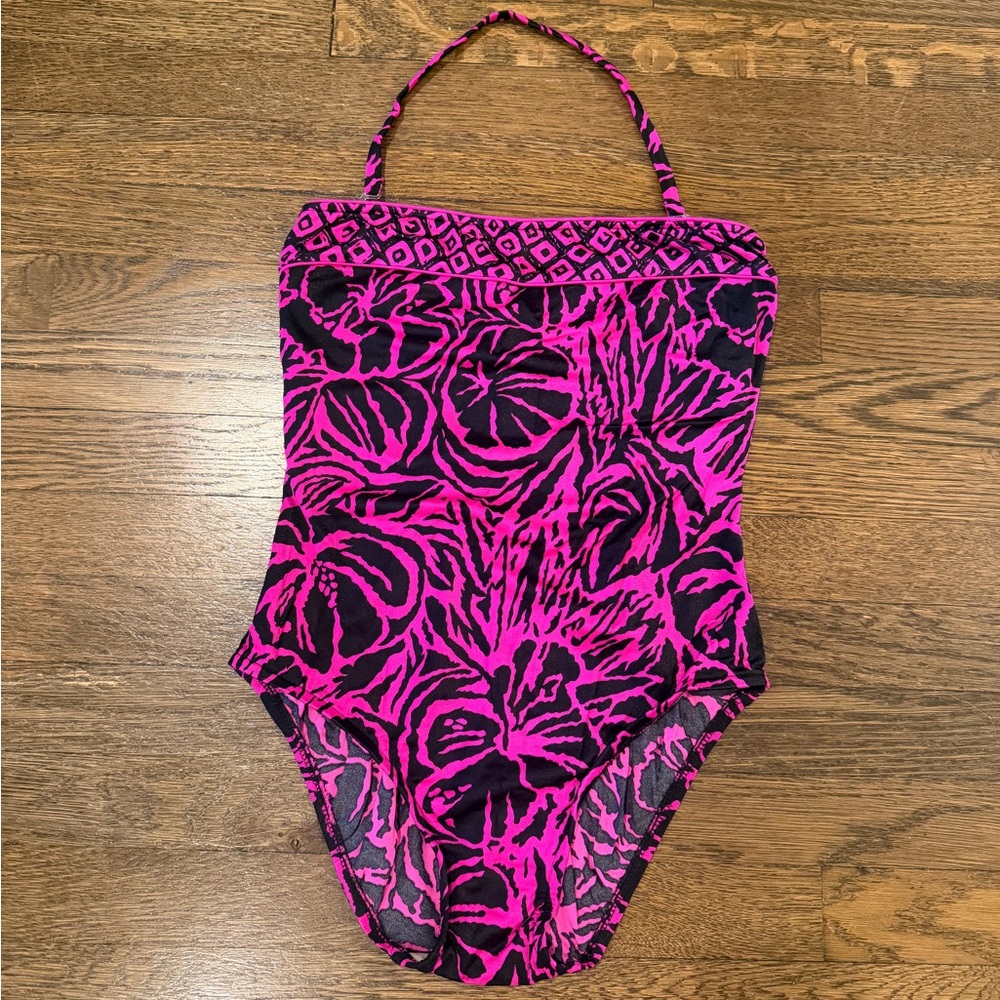 lands end 90s halter one piece